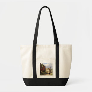 Tote Bag Figure avant une église Redbrick dans une ville d