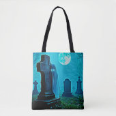 Tote Bag Figure Ghoost dans un modèle de cimetière (Devant)