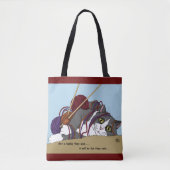 Tote Bag Fil Tricot drôle Chat (Devant)