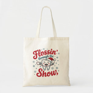 Tote Bag Filant dans la neige Noël drôle de Christmas