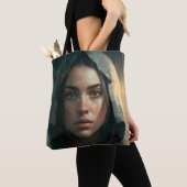 Tote Bag Fille à capuchon de pluie (De près)