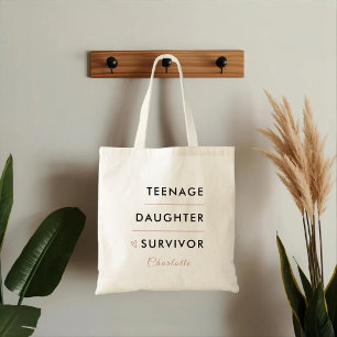 Tote Bag Fille Adolescente Survivante Personnalisée