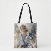 Tote Bag Fille ange à l'aquarelle (Devant)