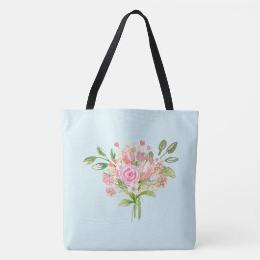 Tote Bag Fille Aquarelle Fleurs de ressort (Devant)