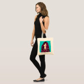 Tote Bag fille aux cheveux pourpres (Devant (modèle))