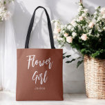 Tote Bag Fille aux fleurs Terre cuite marron Mariage<br><div class="desc">Sac cabas en terre cuite marron Fleuriste ou mariage,  cortège de mariée,  douche de mariée,  enterrement de vie de jeune fille. Découvrez d'autres produits avec ce motif dans la collection ci-dessous.</div>