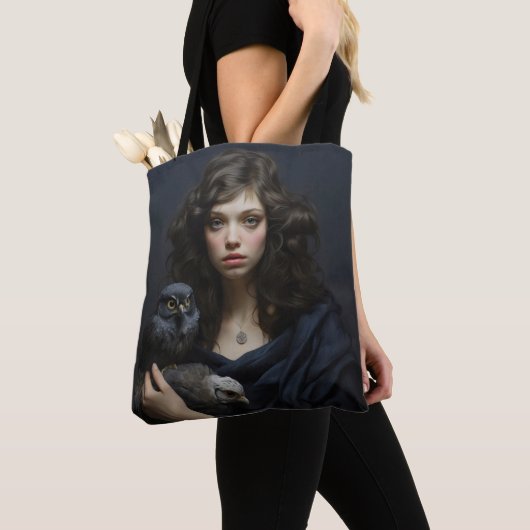 Tote Bag Fille aux oiseaux (De près)