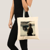 Tote Bag Fille avec des nuages (Devant (produit))