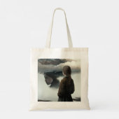 Tote Bag Fille avec des nuages (Dos)