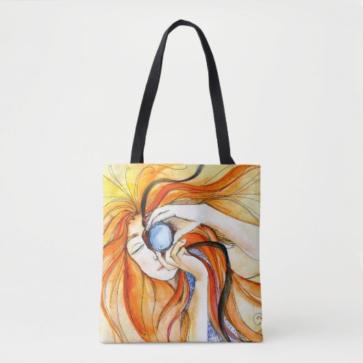 Tote Bag Fille avec l'appareil-photo (Devant)