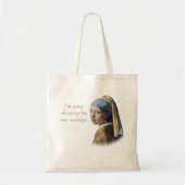 Tote Bag Fille avec l'oreille perle (Devant)