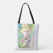 Tote Bag Fille avec un chat (Dos)