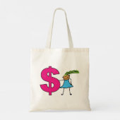 Tote Bag Fille avec un signe dollar (Dos)
