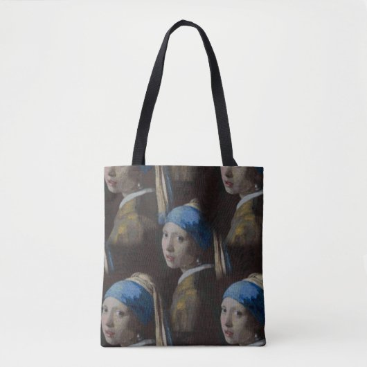 Tote Bag Fille avec une perle à oreille croix scintillement (Devant)