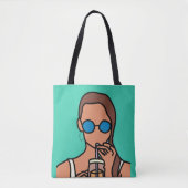Tote Bag Fille bubble thé ado moderne (Devant)
