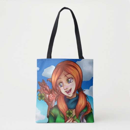 Tote Bag Fille chanceuse (Devant)