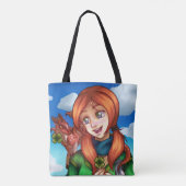 Tote Bag Fille chanceuse (Dos)