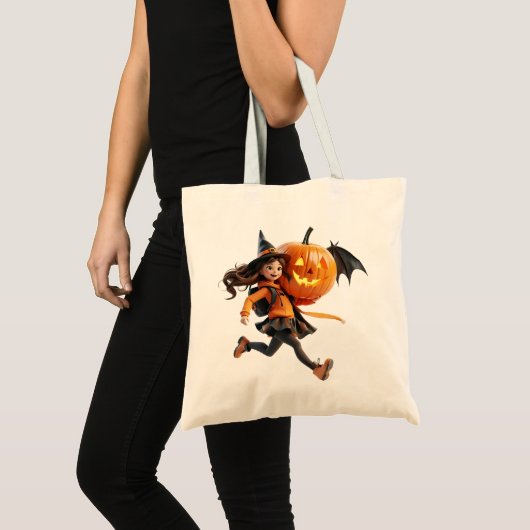 Tote Bag Fille Citrouille (Devant (produit))