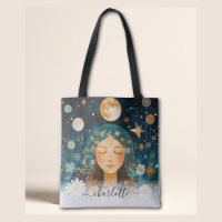 Fille Cosmique Illustration Boho Moon & Daisy Pers