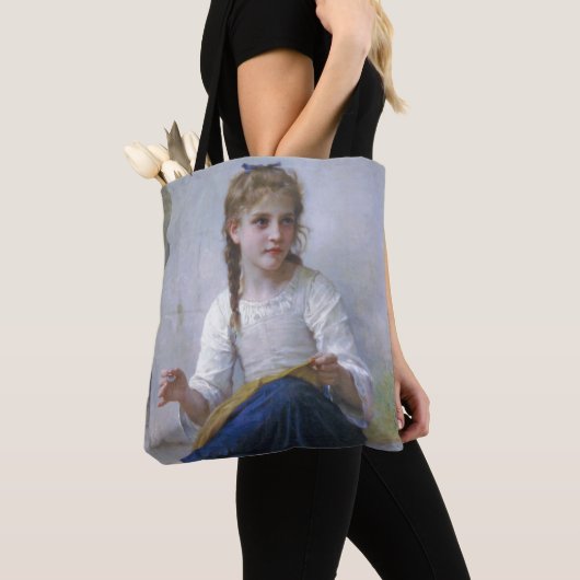 Tote Bag Fille coudre, Bouguereau (De près)