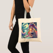 Tote Bag Fille d'anime chantant clair de lune pixie mermaid (Devant (produit))