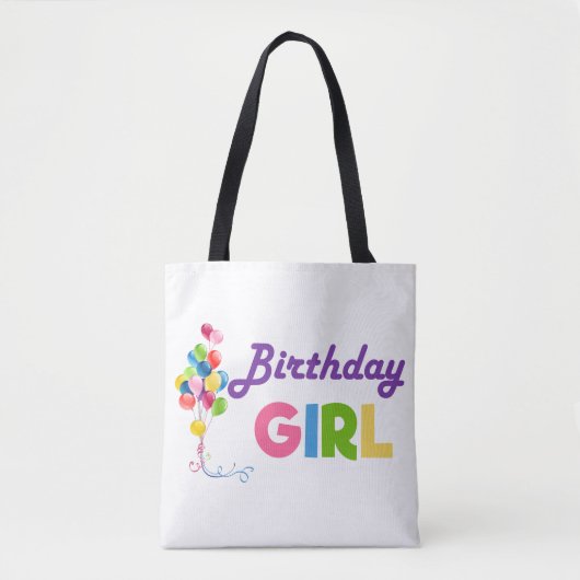 Tote Bag Fille d'anniversaire (Devant)