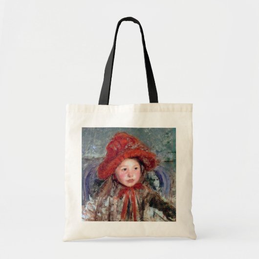 Tote Bag Fille dans un grand Casquette rouge, Mary Cassatt (Devant)