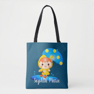 Tote Bag Fille dansant sous la pluie