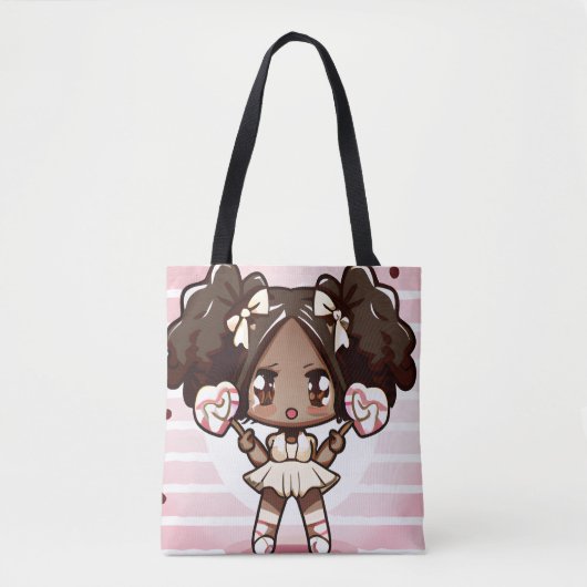 Tote Bag fille de dessin animé (Devant)
