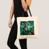 Tote Bag Fille de l'espace rétro (Devant (produit))