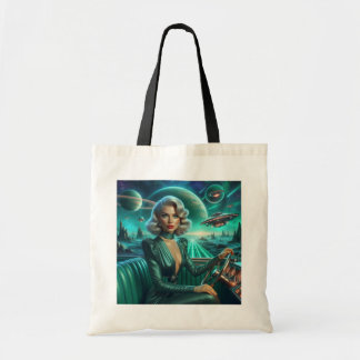 Tote Bag Fille de l'espace rétro