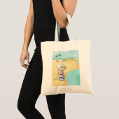 Tote Bag fille de plage (Devant (produit))