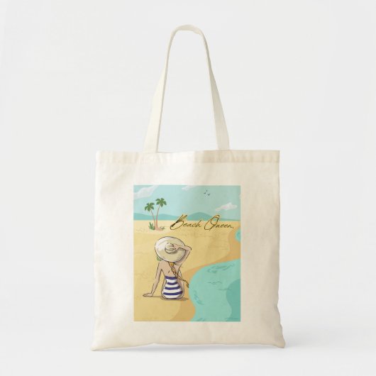 Tote Bag fille de plage (Devant)