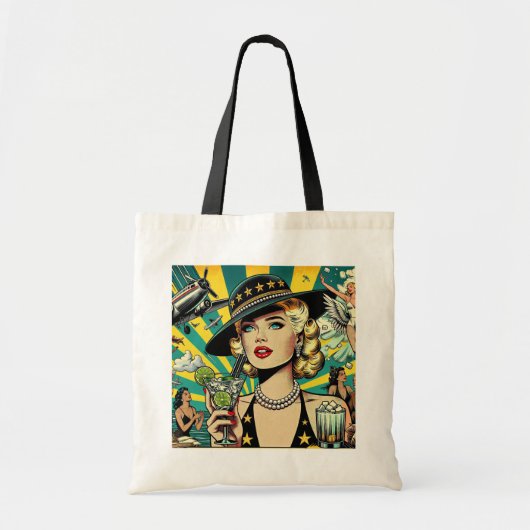 Tote Bag Fille de spectacle rétro (Devant)