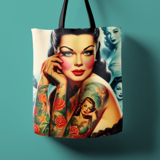 Tote Bag Fille de tatouage Old School
