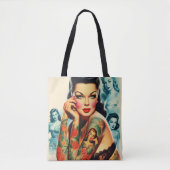 Tote Bag Fille de tatouage Old School (Devant)