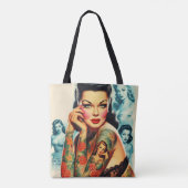 Tote Bag Fille de tatouage Old School (Dos)
