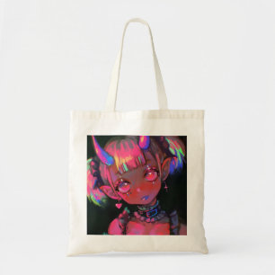 Tote Bag Fille démon kawaii néon Goth pastel