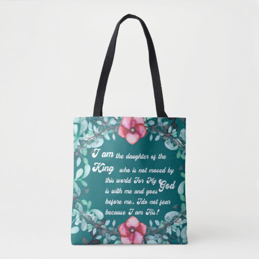 Tote Bag Fille du Roi Christian Inspirational (Devant)