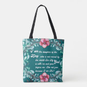 Tote Bag Fille du Roi Christian Inspirational (Dos)