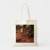 Tote Bag Fille en blanc dans les bois par Vincent van Gogh (Devant)