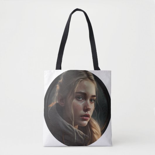 Tote Bag Fille en cercle (Devant)