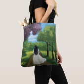 Tote Bag Fille en robe blanche (De près)