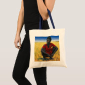 Tote Bag Fille en rouge 1992 (Devant (produit))