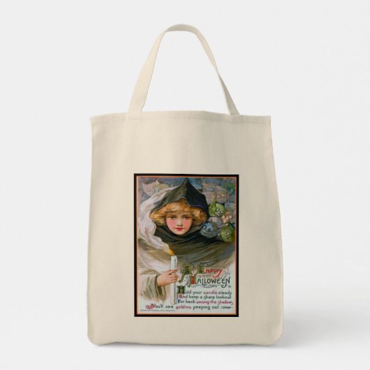 Tote Bag Fille et Goblins Halloween Fourre-tout (Dos)