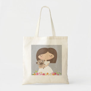 Tote Bag Fille et son carlin fourre-tout
