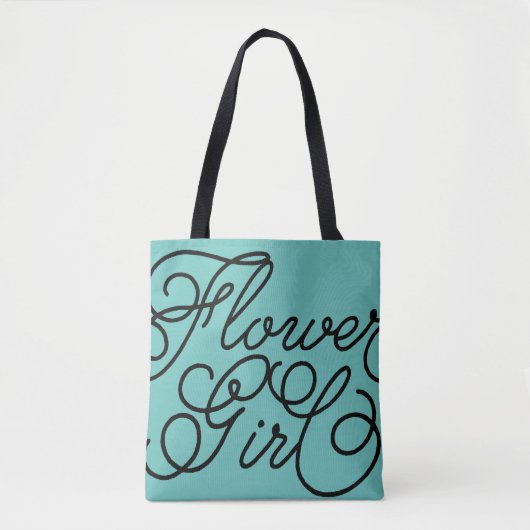 Tote Bag Fille Fleur de Couleur Personnalisée (Devant)