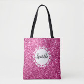 Tote Bag Fille & Glam Hot rose Parties scintillant Étincell (Devant)