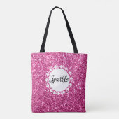 Tote Bag Fille & Glam Hot rose Parties scintillant Étincell (Dos)