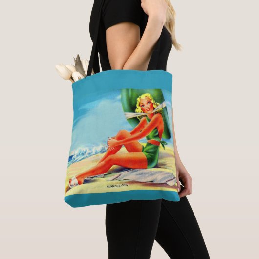 Tote Bag Fille glamour des années 1940 (De près)